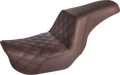 SADDLEMEN Step-Up Seat - Front Lattice Stitch - Brown - FXD 806-04-172BR