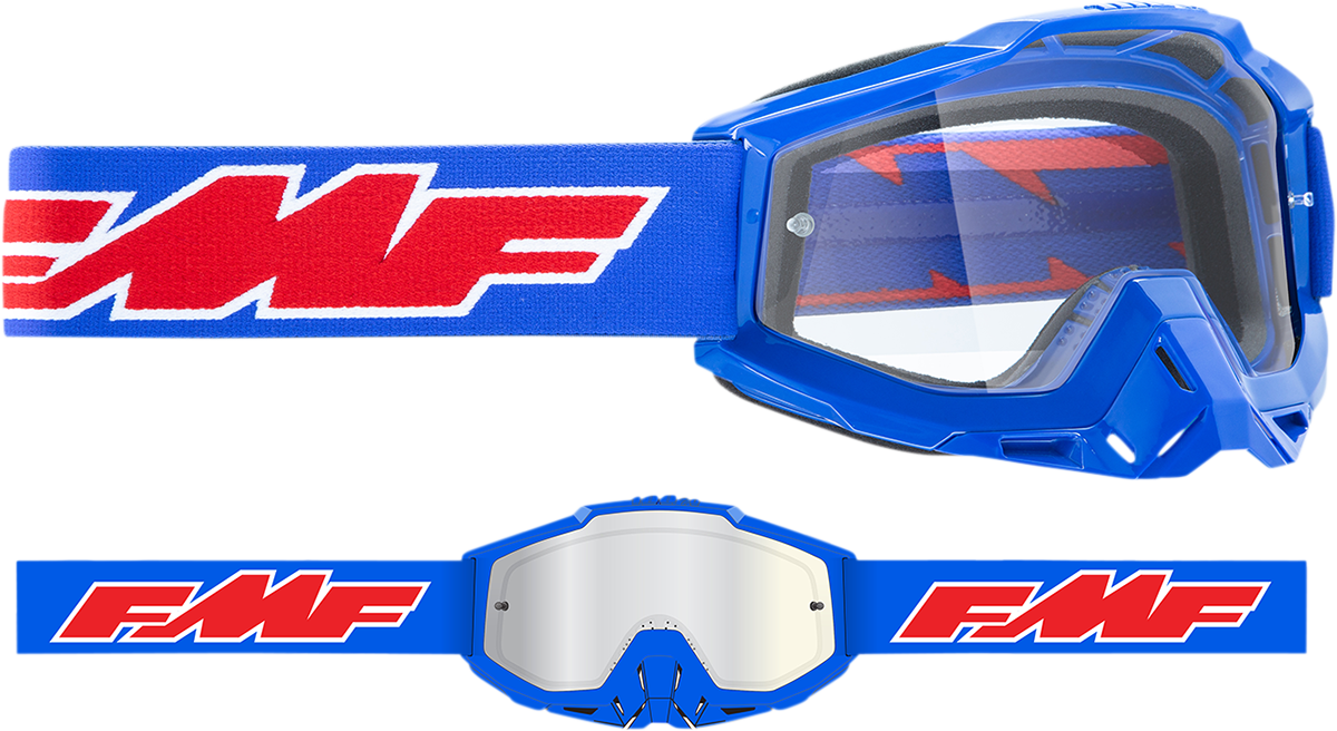 FMF PowerBomb Goggles - Rocket - Blue - Clear F-50036-00002 2601-2973