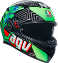 AGV K3 Helmet - Kamaleon - Black/Red/Green - Small 2118381004013S