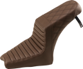 SADDLEMEN Step Up Seat - Front Tuck-n-Roll/Rear Lattice Stitch - Brown I18-33-176BR