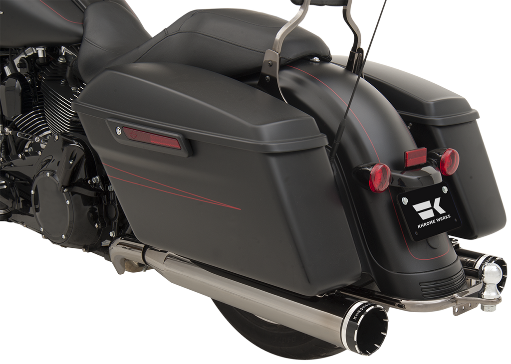 KHROME WERKS 2:2 Dominator Exhaust System - Eclipse - '09-'16 FL - With 4-1/2" Muffler 201830