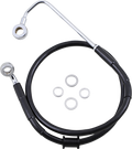 DRAG SPECIALTIES Brake Line - Front (Upper) - Black 618302-BLK