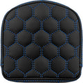 SADDLEMEN RoadSofa™ Sissy Bar Pad - Honeycomb - Blue Stitching 040849BLU