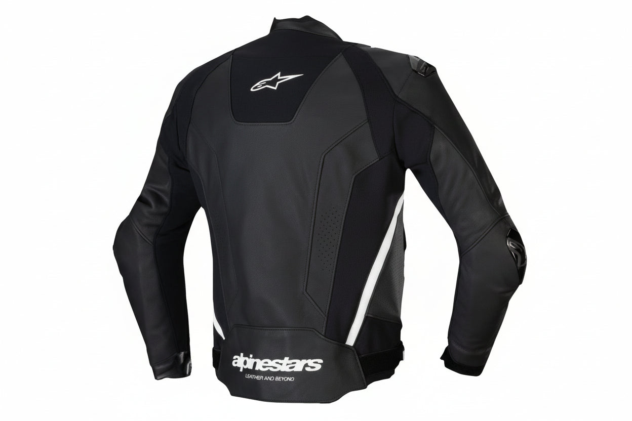 ALPINESTARS Missile v3 Leather Jacket - Black/White - US 38 / EU 48  3100125-12-48