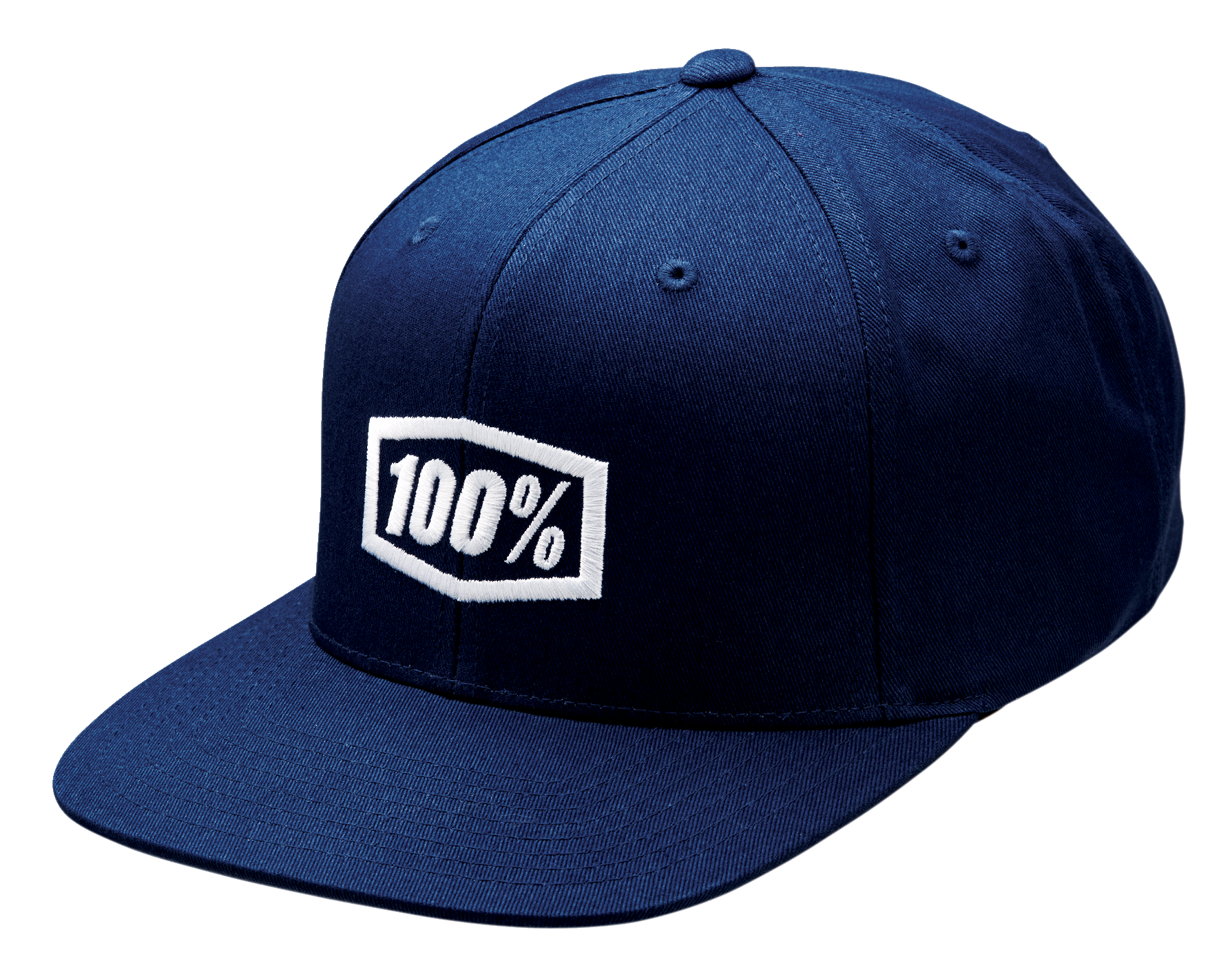 100% Icon Snapback Hat - Navy - One Size 20044-00005