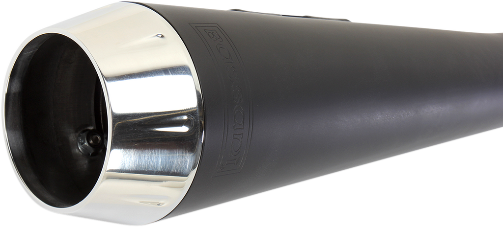 BASSANI XHAUST Road Rage Exhaust - Black - Short - '06-'17 Dyna FXD 13122J