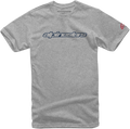 ALPINESTARS Wordmark T-Shirt - Heather Gray/Navy/Red - XL 1036720151713XL