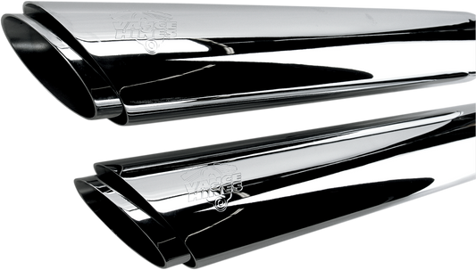 VANCE & HINES Twin Slash Mufflers - Chrome 16841