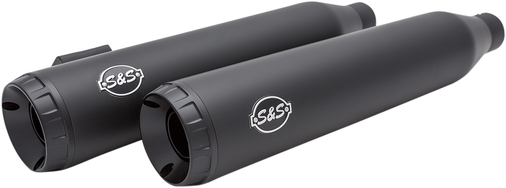 S&S CYCLE Grand National Mufflers - Ceramic Black 550-0725