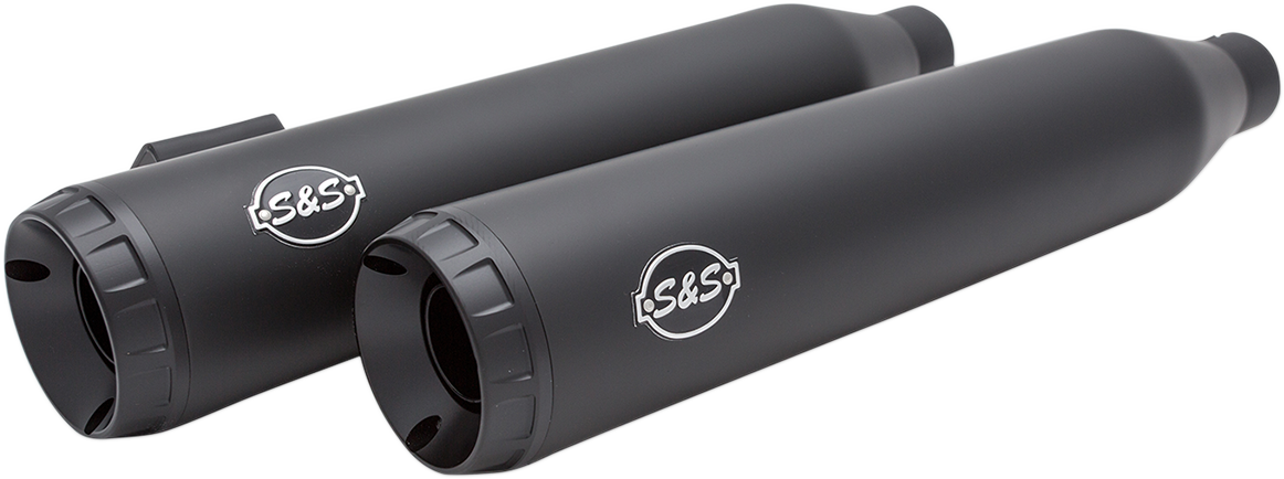 S&S CYCLE Grand National Mufflers - Ceramic Black 550-0725