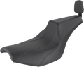 SADDLEMEN Seat - Signature Series - With Passenger Backrest Pad - Gripper - Black FD88209