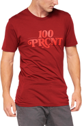 100% Searles Tech T-Shirt - Brick - Small 35027-068-10