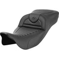 SADDLEMEN Roadsofa™ Extended Reach Seat - without Backrest - Tuck-n-Roll - Carbon Fiber - FL '08-'23 808-07B-20500