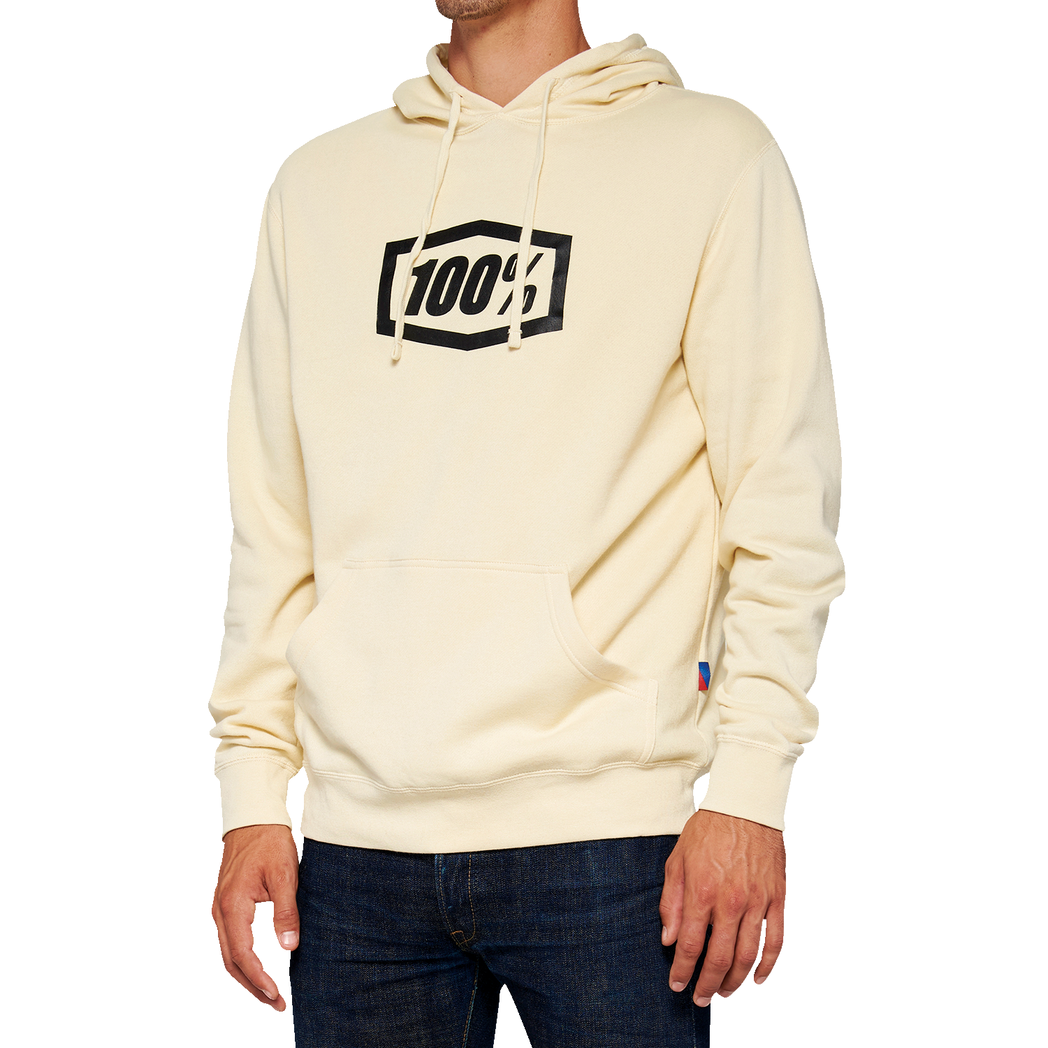 100% Icon Pullover Hoodie - Chalk - Small 20029-00005