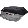 MUSTANG Deluxe Diamond Saddlebag Lid Cover - Black w/ Gunmetal Gray Stitch - FLH/FLT '23-'25 88470GM