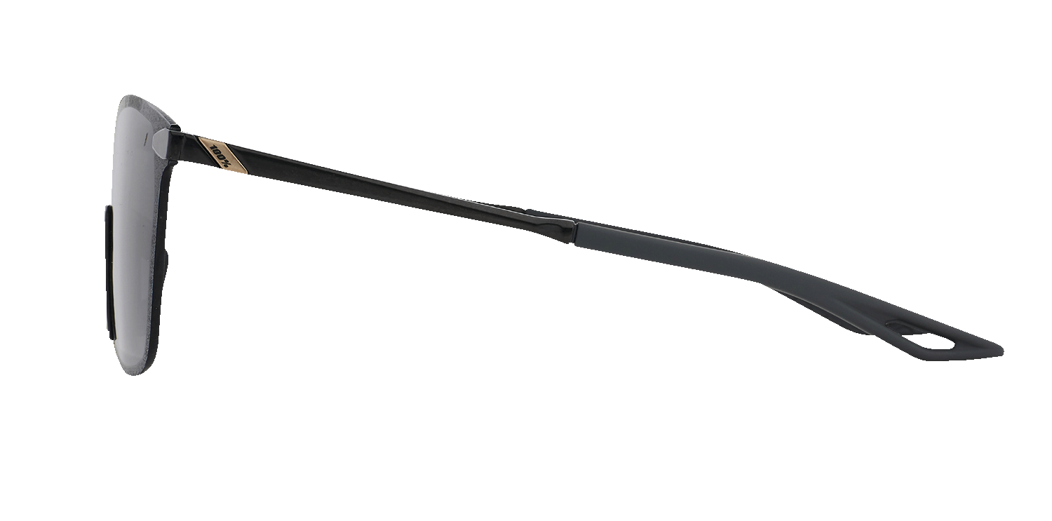 100% Legere Sunglasses - Square - Polished Black - Smoke 60020-00000