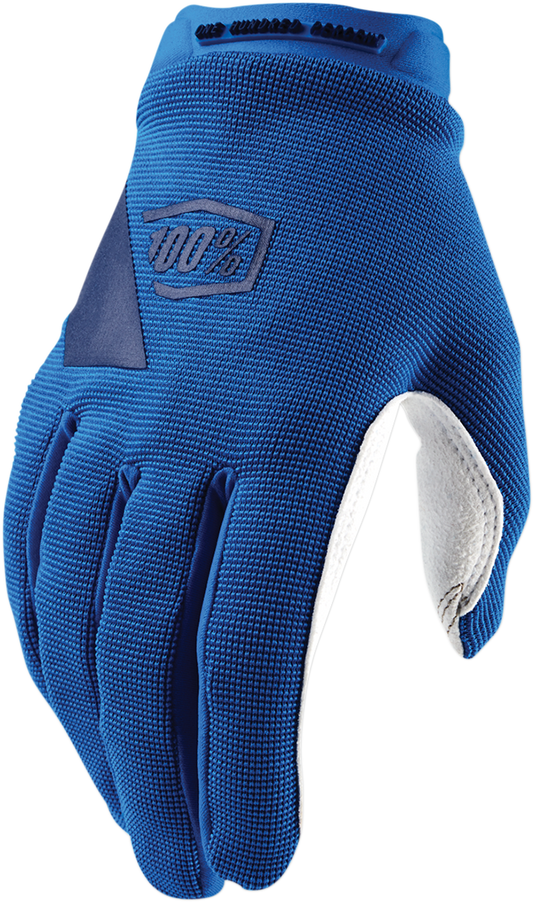 100% Women's Ridecamp Gloves - Blue - Large 11018-002-10