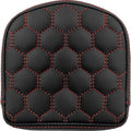 SADDLEMEN RoadSofa™ Sissy Bar Pad - Honeycomb - Red Stitching 040849RED