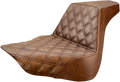 SADDLEMEN Step-Up Seat - Front Lattice Stitch - Brown 818-27-172BR