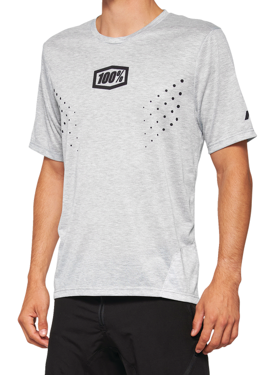 100% Airmatic Mesh Jersey - Short-Sleeve - Gray - Large 40016-00007