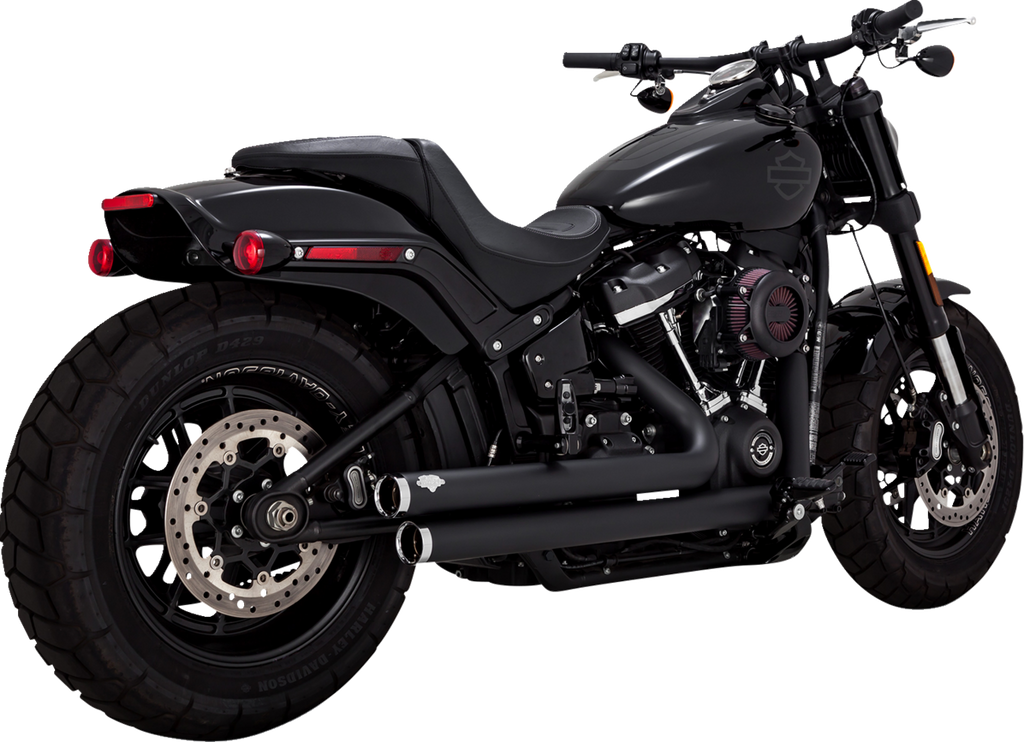 VANCE & HINES Big Shots Staggered Exhaust System - Black 47341