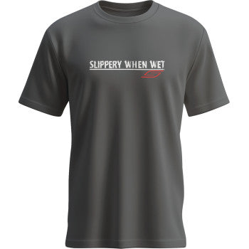 SLIPPERY Slippery When Wet T-Shirt - Charcoal - Large 3030-25347
