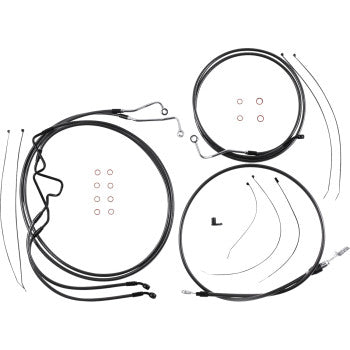 MAGNUM SHIELDING Black Pearl™ Designer Handlebar Installation Kit - 6" - '21-'23 FLTR 4871216