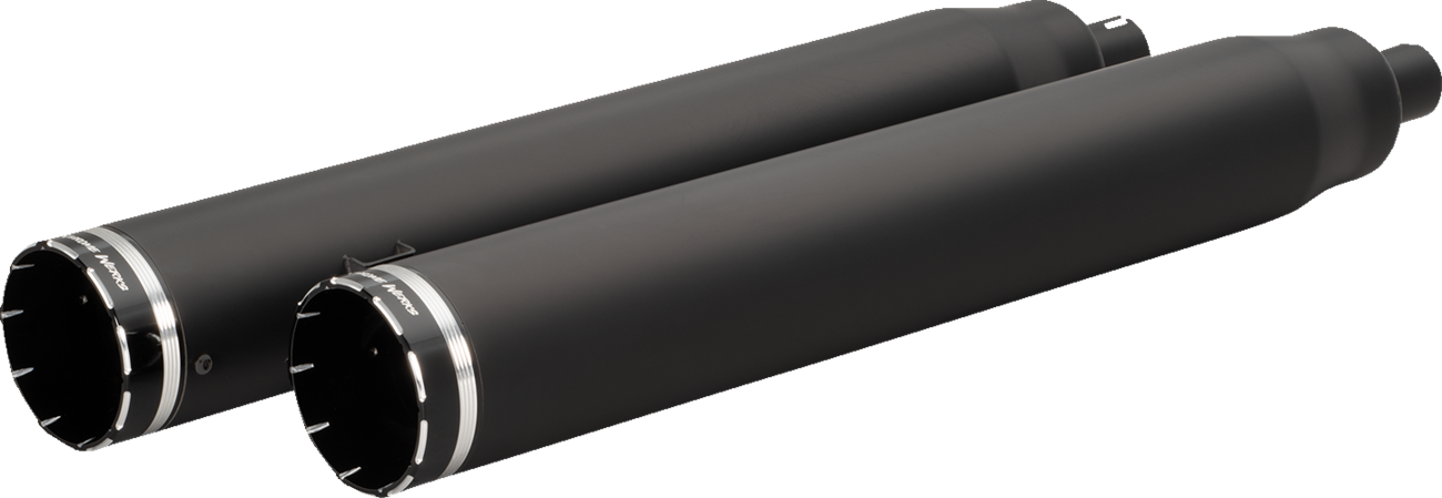 KHROME WERKS 4-1/2" War Hammer Mufflers - Black 202235