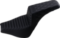 SADDLEMEN Step-Up Seat - Front Tuck-n-Roll/Rear Lattice Stitch - Black 818-30-176