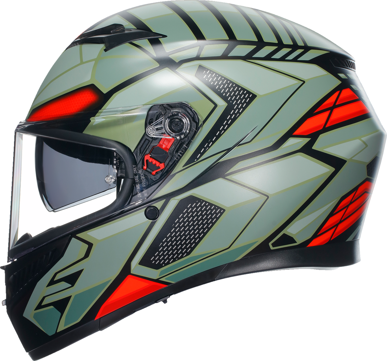 AGV K3 Helmet - Decept - Matte Black/Green/Red - Small 2118381004010S