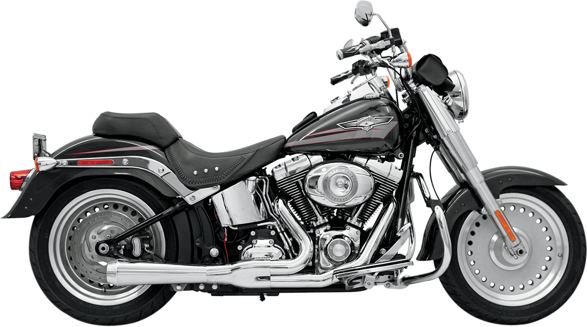 BASSANI XHAUST 2:1 Exhaust - Chrome - Short - Softail 12112J