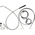 FAT BAGGERS INC. EZ Install Kit - 16" Handlebars - Upper Clutch - Full Length - Braided Stainless Steel/Chrome 249016-C