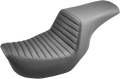 SADDLEMEN Step-Up Seat - Front Tuck-n-Roll - Black - Dyna 806-04-171