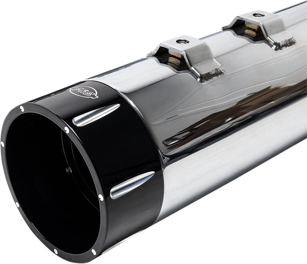 S&S CYCLE 4.5" Mufflers - Chrome with Black Tracer 550-0623