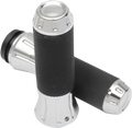 DRAG SPECIALTIES Grips - Custom - TBW - Chrome 354121