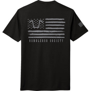 American Biker Handlebar Society Perfect Weight T-Shirt - Black/Gray - 2XL ABBHANDLEBAR08T104BK