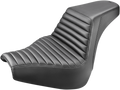 SADDLEMEN Step-Up Seat - Front Tuck-n-Roll - Black - FXBR/S 818-31-171