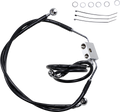 DRAG SPECIALTIES Brake Line - Front - Black - +4" - FXDF '12-'17 612137-4BLK