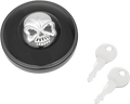 DRAG SPECIALTIES Gas Cap - Vented Skull Locking - Black 03-0320ABS-A