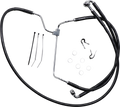 DRAG SPECIALTIES Brake Line - Front - Black - +8" 614085-8BLK