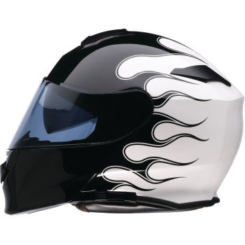 Z1R Solaris 2.0 Modular Helmet - Flame - Black/White - Small 0100-2659