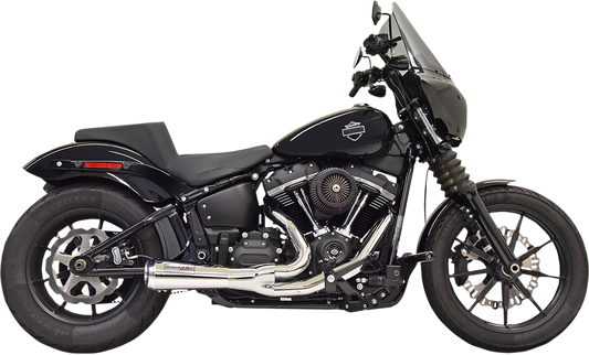 BASSANI XHAUST 2:1 Short Exhaust - Chrome Softail 2018-2021 1S73