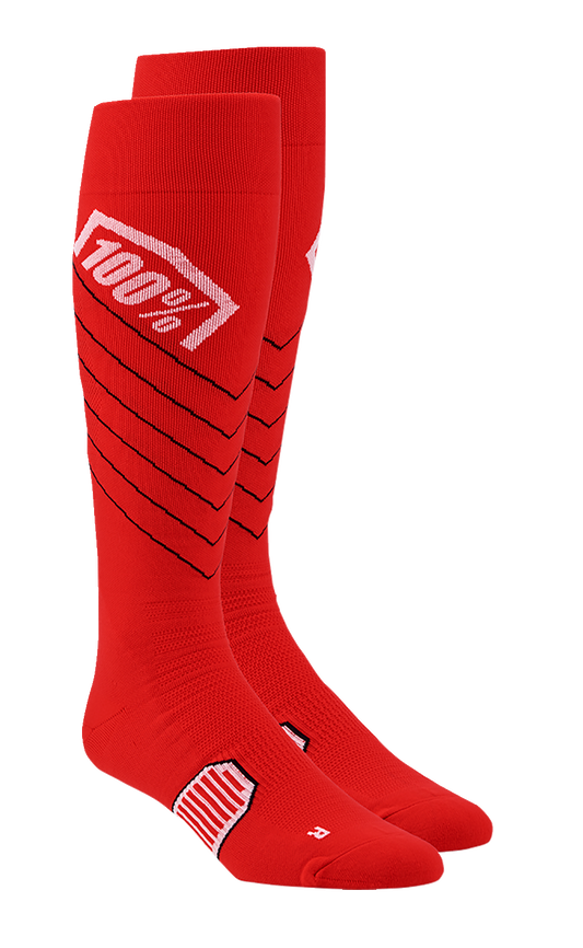 100% Hi-Side Performance Socks - Red - Large/XL 20054-00008