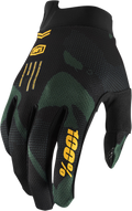 100% Youth iTrack Gloves - Sentinel Black - Medium 10009-00009