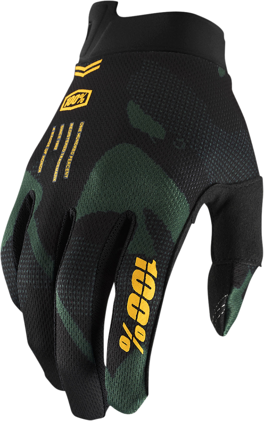 100% Youth iTrack Gloves - Sentinel Black - Large 10009-00010