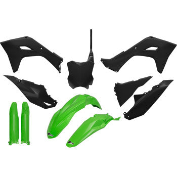 UFO Body Kit - Green/Black - Kawasaki - KX 250/450 KAKIT231F@111