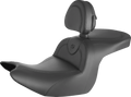 SADDLEMEN RoadSofa Seat - with Backrest - Black w/ Black Stitching - GL1800 '18-'23 H18-07-187BR