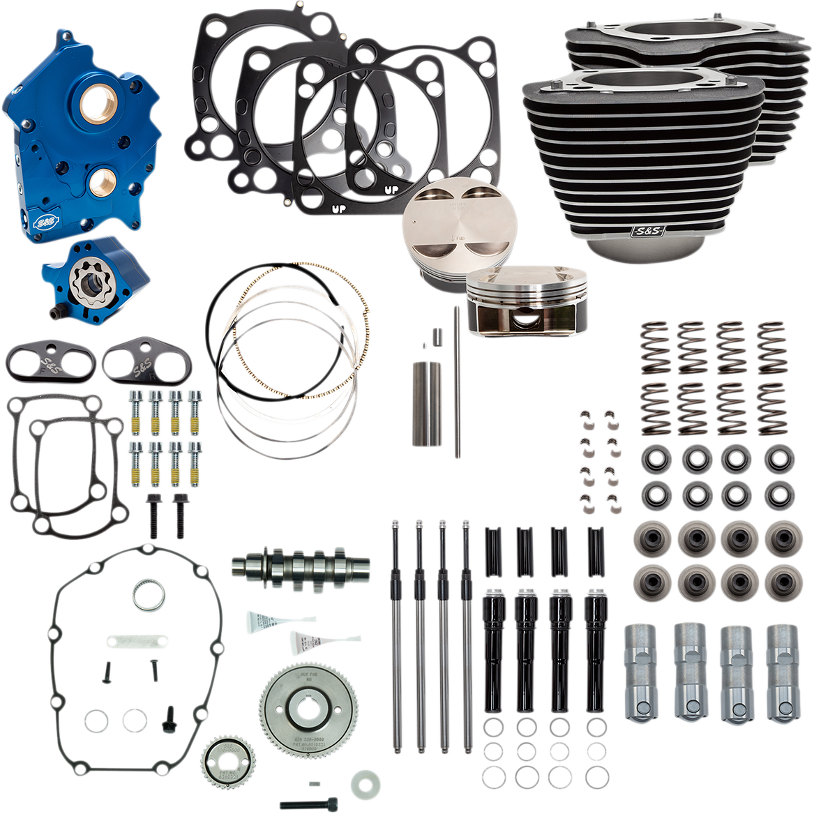 S&S CYCLE Power Package - Gear Drive - Water Cooled - Highlighted Fins - M8 NOT RECOMMENDED F/TRIKES 310-1055A