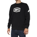 100% Icon Long-Sleeve Fleece Sweatshirt - Black - Medium 20026-00001