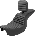 SADDLEMEN Tour Step Up Seat - Rider Backrest - Tuck-n-Roll - Dyna '06-'17 806-04-191BR